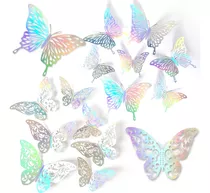  72pzs Mariposas Decorativas, 3d Pared Colore Metalicos Huec