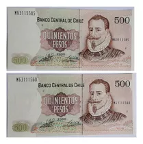 Billete Chileno $500 Año 2000 