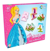 Jogo Da Memoria Princesa Meninas Brinquedo Educativo 40 Peça