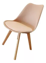 Silla Tulip Rosa Nude. Escritorio. Comedor. Living. Madera