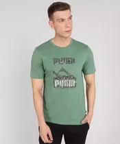 Remera Camiseta Casual Puma Manga Corta Logo Algodón