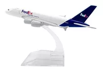 Miniatura Aviao Airbus A380 Fedex Aeronave Comercial Airplan