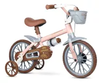 Bicicleta Urbana Infantil Nathor Mini Antonella Aro 12 Rosa