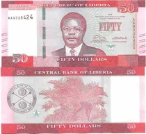Billetes De Liberia 50 Dolares Año 2016 Sin Circular