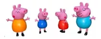 4 Bonecos Peppa Pig E Amigos Família Em Miniatura George