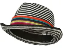 Jeanne Simmons Sombrero Fedora De Diseño A Rayas Para Mujer 