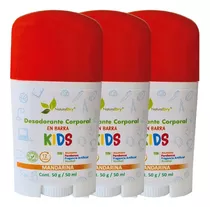 3 Desodorantes Niños En Barra Natural Unisex - Kids - Mandar Mandarina