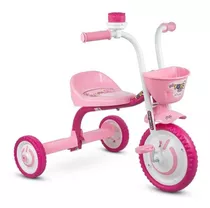 Triciclo Infantil Meninas Nathor You 3 Girl Rosa Com Buzina
