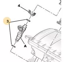 Juego De 2 Juntas De Inyector Motor Citroën 1.4 Y 1.6 Nafta