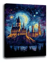 Pintura Por Números Premium. Hogwarts Estrellado. Kitart