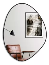 Espelho Orgánico De Parede Mirror Store Orgánico Do 60cm X 40cm Quadro Preto