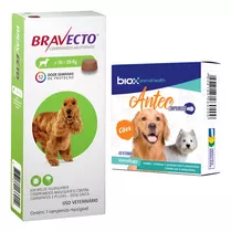 Kit Bravecto 500mg De 10 Até 20kg + Antec Biox 04 Cp