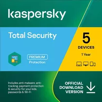 Kaspersky Total Security 5 Pc 1 Ano Envio Imediato