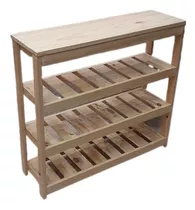 Mueble Organizador De Madera 80 Cm De Ancho - 4 Estantes