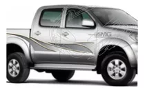Calco Grafica Toyota Hilux Srv Sr 2010-2015 Degrade Silver