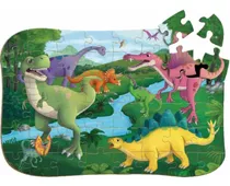 Quebra-cabeça Dinossauros 48 Peças Madeira 2488 Brincadeira