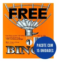 15 Blocos Cartelas Jogo Bingo Papel Jornal 100fls 10x11cm