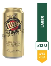 Cerveza Miller Genuine Draft Lata 473ml Pack X12 La Barra