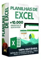 Planilhas Excel Editáveis 10mil + Curso Bônus E Frete Grátis