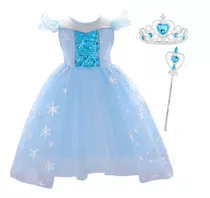 Vestido De Disfraz De Princesa Elsa De Frozen 2 Para Niñas Cosplay Halloween Cumpleaños Mascarada Día Del Niño Regalo