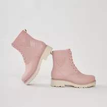 Botas De Lluvia Borcego Impermeable Mujer Low- Pink Rpm