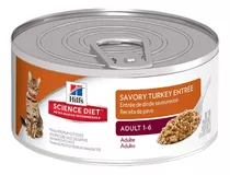 Alimento Hill's Science Diet Comida Para Gato Hill's Science Diet  Envase De 1.8 Kg Para Gato Adulto Sabor Pavo En Lata De 5.5oz