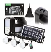 Kit Panel Solar Con Batería Y 3 Bombillos De 3w Carga Usb 5v