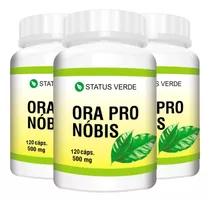 3 Potes Ora Pro Nobis 360 Cápsulas 500mg Vitaminas B1 B2 B3 Sabor Neutro