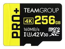 Tarjeta De Memoria Microsd Team 256gb Pro+  Clase 10 160mb/s
