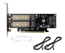 Placa Adaptadora 3 Em 1 Ngff E Msata Ssd M.2 Nvme Para Pcie