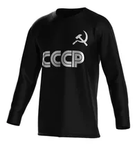 Camiseta Cccp Yashin Negra Manga Larga Retro