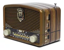 Radio Portátil Bluetooth Vintage Retro Recargable Usb 