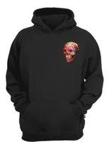 Casaco Moletom Caveira Psicodelica Rock And Roll Skull Color