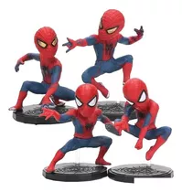 Kit 4 Bonecos Homem Aranha Miniaturas Marvel Vingadores