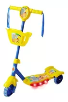 Patinete Infantil Musical Com Cesta Luzes 3 Rodas 35kg Cores