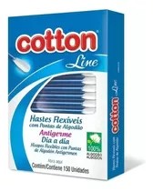 Hastes Flexíveis Caixa C/ 150 Unid Cotonete Cotton Line