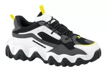 Tenis Urbano Chunky Hummer 1601 Blanco Con Negro Para Hombre