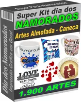 1.200 Artes Vetor Dia Dos Namorados Caneca Almofada Chinelo