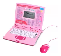 Computadora Didactica Infantil De Juguete Ingles Español Color Rosa