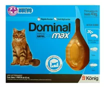 Desparasitador Gato Pipeta Antipulgas Dominal Max Menos 4 Kg