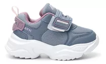 Zapatilla Deportiva Gris Y Lavanda Ayri Niños Atomik Diseño De La Tela Liso Talle 27 Ar