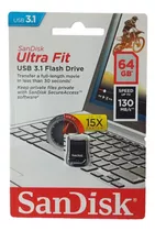 Pendrive Sandisk 64gb Cruzer Ultra Fit 64 Gb 3.1 Original Se