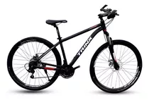 Mountain Bike Trinx Majestic M116 Pro R29 Frenos De Disco Mecánico Shifter Shimano St-ef41 Color Negro/rojo Con Pie De Apoyo