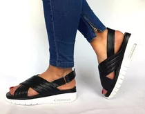 Sam123 Sandalias Base Talles Grandes Dubai Negra Mujer 