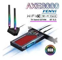 Adaptador Wifi 6e Bluetooth Gamer Ax210 Fenvi Fv Axe3000 Rgb