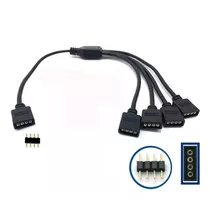 Cabo Adaptador Divisor Rgb 12v 4 Pinos Para 4 Saídas 50cm