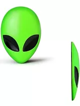Alien Alienígena Verde Emblema Metal 2 Pç Ovni Et 3d Tuning 