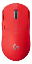 Mouse Logitech Pro X Superlight Inalámbrico Hero 25k Rojo