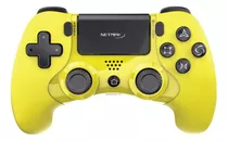 Joystick Inalámbrico Para Ps4 Bluetooth Netmak P401 Amarillo