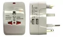 Adaptador Enchufe Viajero 2 Usb Inglés Uk Europeo 180 Paises